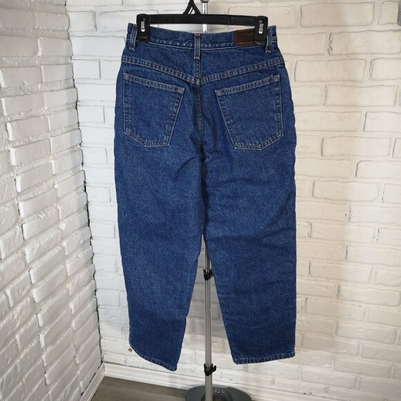 L.L. Bean Ladies Size 6P Flannel Lined Double L Relaxed Fit Medium Wash Jeans - Picture 2 of 14